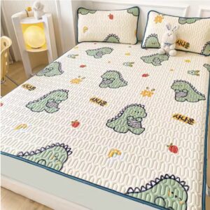 Cooling Bed Mat Set – Thick Latex Filling, Ice Silk Fabric, Breathable & Soft